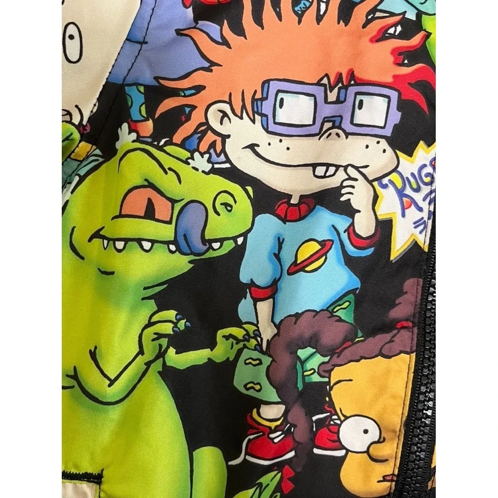Nickelodeon Rugrats Full Zip Hood Jacket Kids 6 Colorful Playful Windbreaker